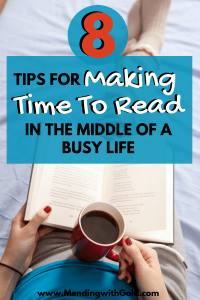 Reading tips: How to make time to read in the middle of a busy life. Reading strategies to help faster reading. #read #reading #momlife #momlifehacks #momboss
