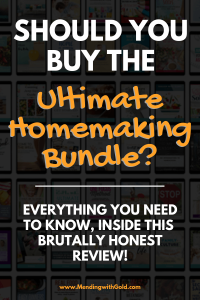 Ultimate homemaking bundle is 100+ housekeeping resources. Ebooks, printables, binders, courses, gifts + other forms of learning & help, advice, tips, hacks, ideas, skills, projects about marriage, motherhood, homeschooling kids, finances, saving money, simple living, meal planning, healthy recipes, health, outfit mastery, working from home, cleaning, DIY, how to organize, declutter, home décor for working moms+a stay at home mom too! Feeling overwhelmed? Click to find out if it's for you.
