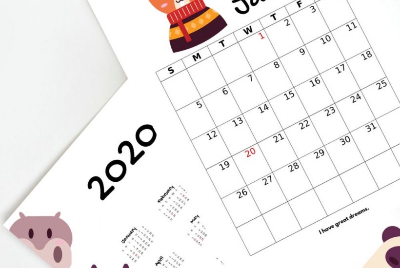 calendar 2020