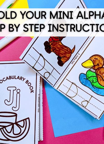 mini alphabet book folding instructions