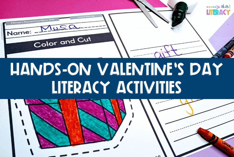 Valentine's Day literacy activities for preschoolers and Kindergarten kids